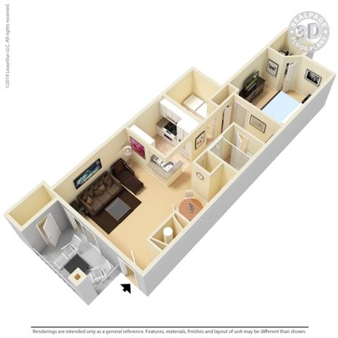 Floor Plan  A1 1/1 floorplan