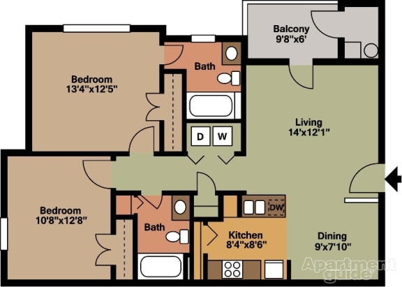 Floor Plan  Two Bedroom