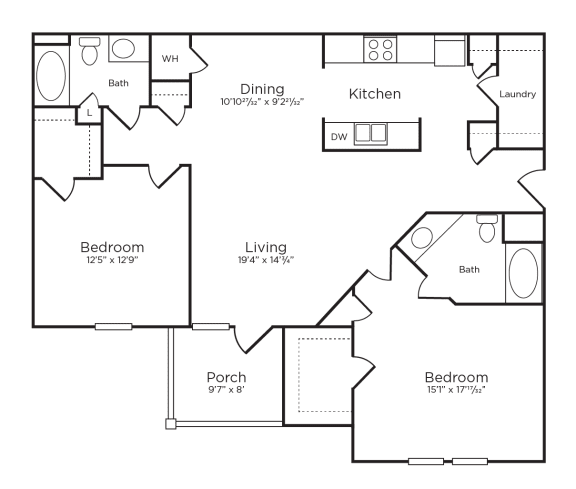 Floor Plan 2 Bedrooms