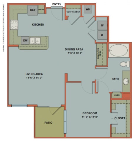 A12 Floorplan at The Can Plant Residences at Pearl