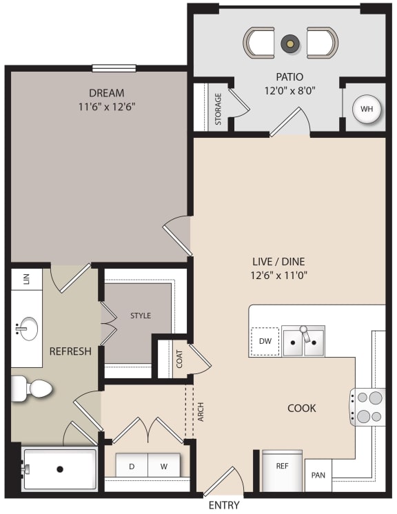a2 floor plan layout at mela&#x27;s luxury apartments