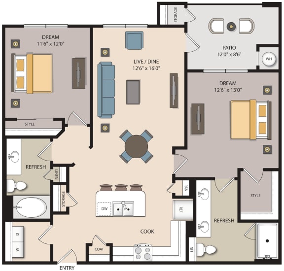 San Antonio Apartments Floor Plans MELA