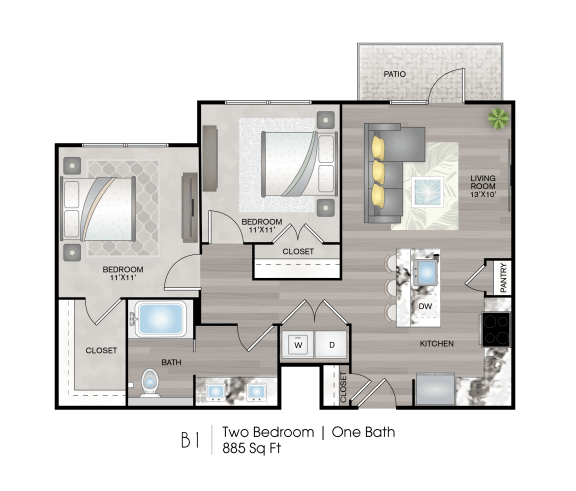b1 floor plan layout of soneto on western apartments