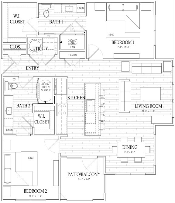 B1 Floor Plan B1 Floor Plan at Dryden, Humble, Texas
