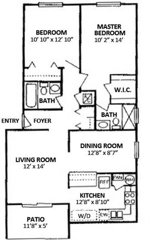 Floor Plan  2 Bedroom  2 Bath