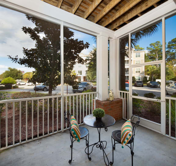 Screened Porches for Relaxing Evenings at Abberly at West Ashley Apartment Homes by HHHunt, Charleston, SC, 29414