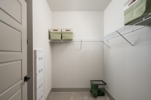 Closet space at Abberly Foundry Apartment Homes, Nashville, Tennessee