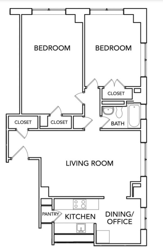 Congress 900 Floor Plan Congress 900 Floor Plan with 900 Sq. Ft. at 275 on the Park, St. Louis, MO