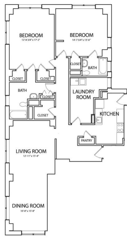Senate 1508 Floor Plan with 1508 Sq. Ft. at 275 on the Park, Missouri