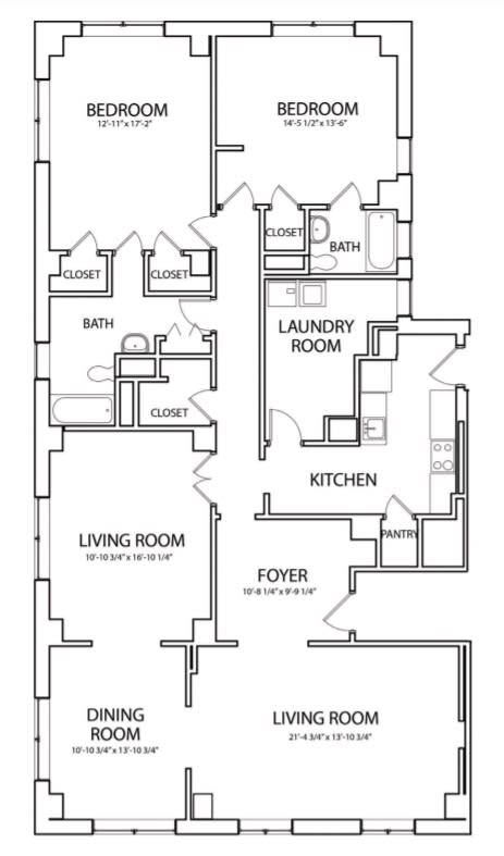 Senate 2034 Floor Plan with 2034 Sq. Ft. at 275 on the Park, St. Louis, 63108