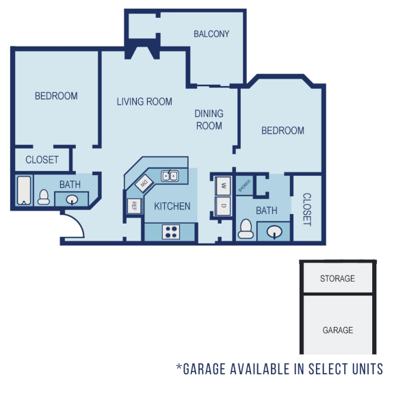 Floor Plan  B2 Floor Plan at The Jax Apartments, Texas, 78230