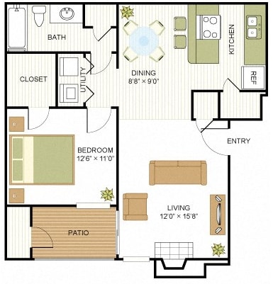 Floor Plan  A2- Renovated