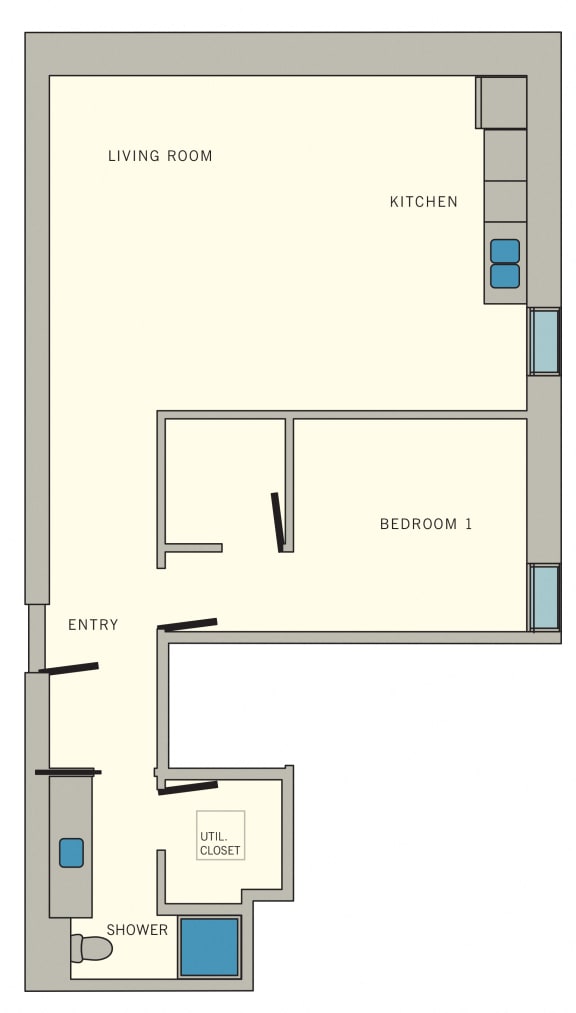 A8 Floor Plan A8 Floor Plan at Aviator at Brooks Apartments, Clear Property Management, San Antonio, TX