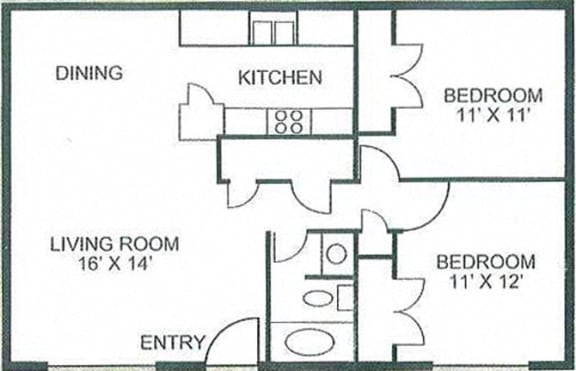 Pinon Trails Apartments arabian floor plan at Cantera Apartments, El Paso, 79935