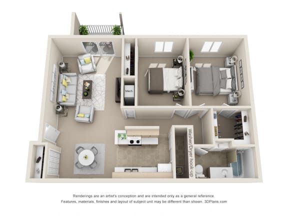 Floor Plan  Two Bedroom