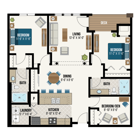 Floor Plans of Waterford Commons in Rosemount, MN