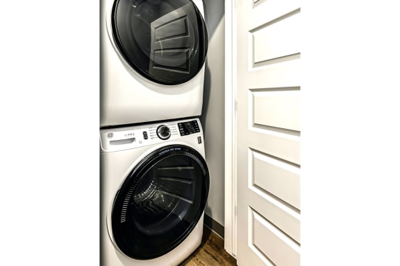 In-unit washer &amp; dryer at Echo Park Apartments in Omaha, NE