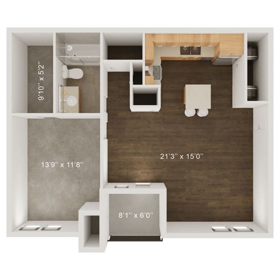 One and Two Bedroom Apartment Homes available at Whispering Hills located at 2510 N. 109th Plaza Omaha, NE 68164