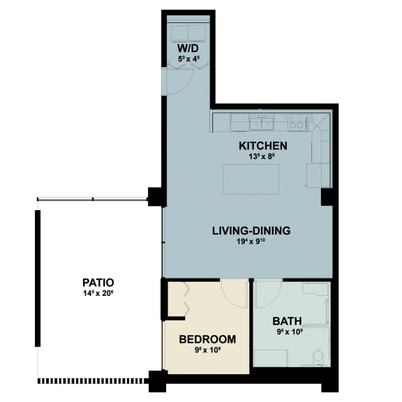 The Newman Floor Plan at Sky Park Apartments in Lincoln, NE