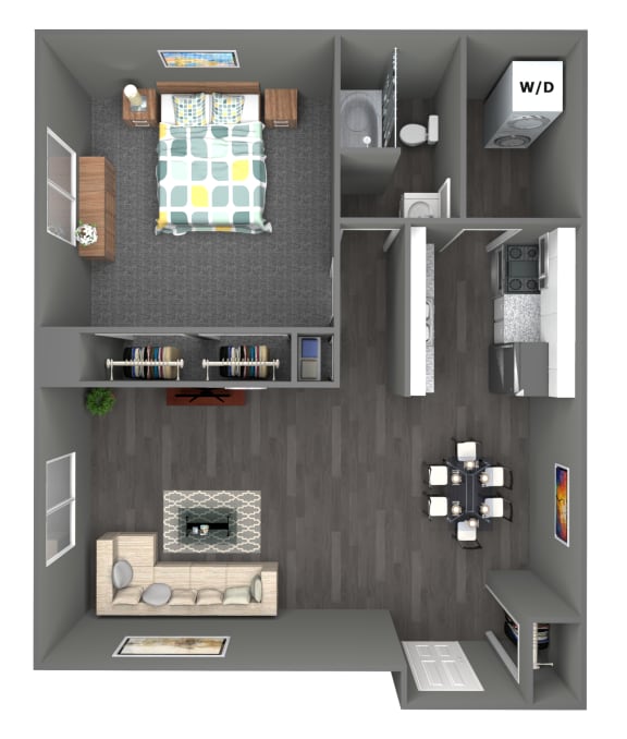 Floor Plan  1 Bedroom / 1 Bathroom