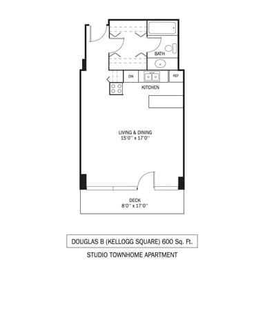 Kellogg Square Douglas Townhouse Floor Plan Kellogg Square Apartments in St. Paul, MN Townhouse Studio Apartment