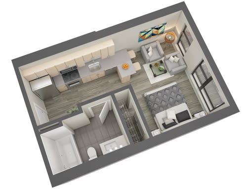 Ericsson Floor Plan Ericsson Floor Plan 362 Sq.Ft. at The Whit, Minneapolis, Minnesota