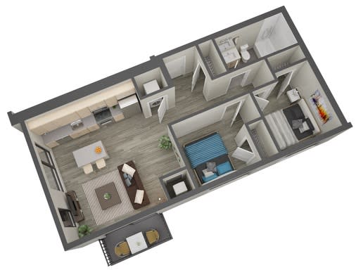 Hale floor plan Hale floor plan 712 Sq.Ft. at The Whit, Minneapolis, 55404