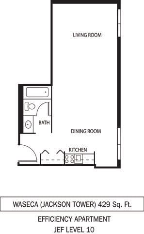 Galtier Towers Waseca Floor Plan Galtier Towers Apartments in Lowertown, St. Paul, MN Studio Apartment