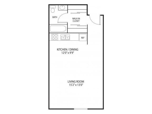 Floor Plan  Willow Creek Apartments in Plymouth, MN Studio