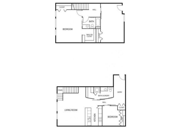 Floor Plan  Lowertown Lofts in St. Paul, MN 2 Bedroom 2 Bath Plus Den Apartment