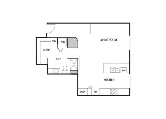 Lowertown Lofts Seurat Floor Plan Lowertown Lofts in St. Paul, MN Studio Apartment
