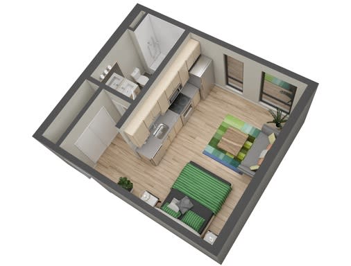 Standish floor plan Standish floor plan 392 Sq.Ft. at The Whit, Minneapolis, MN, 55404