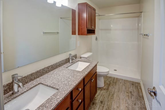 Bathroom with shower at Hawthorne Properties, Lafayette, IN