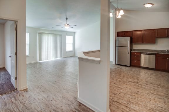 Living dining and kitchen area at Hawthorne Properties, Lafayette, 47905