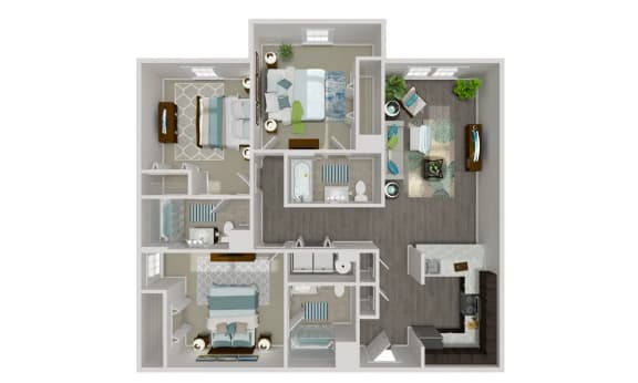  Floor Plan Private Bedroom &#x2B; Bathroom (Unfurnished)