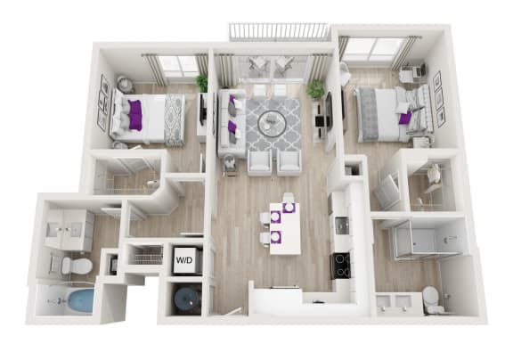 2 bed 2 bath SPLENDOR Floor Plan 2 bed 2 bath SPLENDOR Floor Plan at Altis Little Havana, Miami, FL