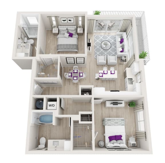 2 bed 2 bath VIBRANT Floor Plan 2 bed 2 bath VIBRANT Floor Plan at Altis Little Havana, Florida
