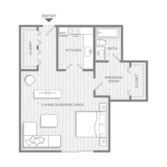Floor Plan  Senior Living Studio