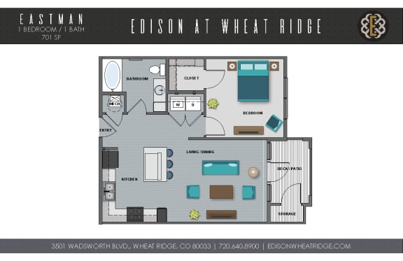 Floor Plan  Eastman Floorplan at The Edison at Wheat Ridge, Colorado, 80033