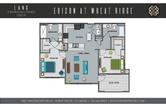 Lang Floorplan Lang Floorplan at The Edison at Wheat Ridge, Wheat Ridge, CO, 80033