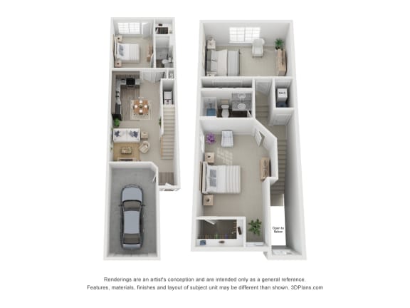 Fieldhouse Townhomes _ 2 Bedroom Floor Plan