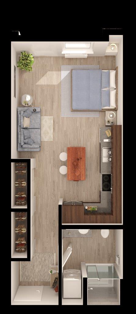 Anthem Apartments A1b 3D Floor Plan
