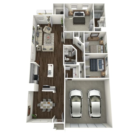 Legacy Rental Homes C1 3D Floor Plan