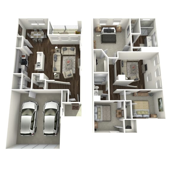 Floor Plan  Legacy Rental Homes C2 3D Floor Plan