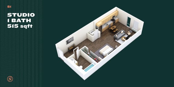 Northointe Apartments Studio A Floor Plan