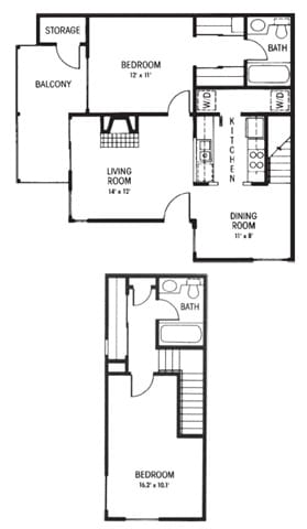 C1: 2 Bedroom - 2 Bathroom | 978 sq. ft.