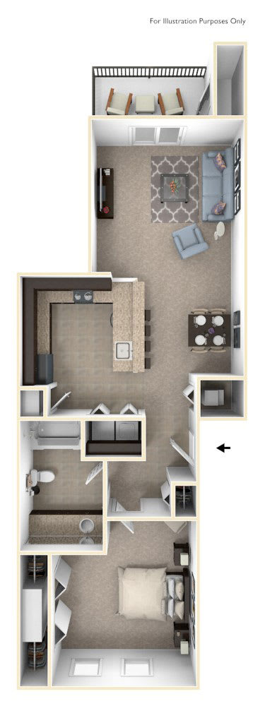 One Bedroom at Strathmore Apartment Homes in West Des Moines, IA