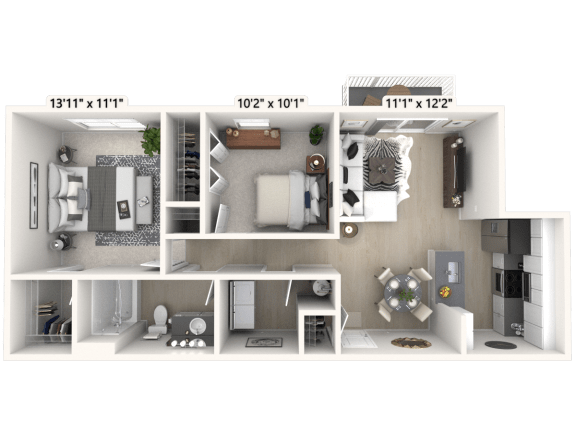 Floor Plan An Aerial View of the Ambassador Floorplan.