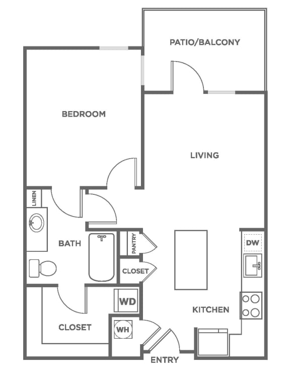 1B Floor Plan at Valor at The Realm, Texas, 75056