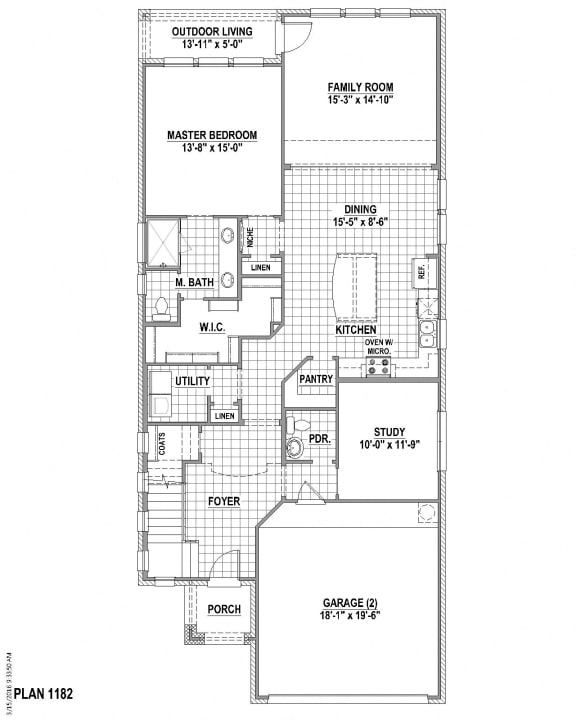 Cottages 1182 Floorplan Second Floor at Cottages at the Realm, Homes for rent in Castle Hills, Lewisville, TX